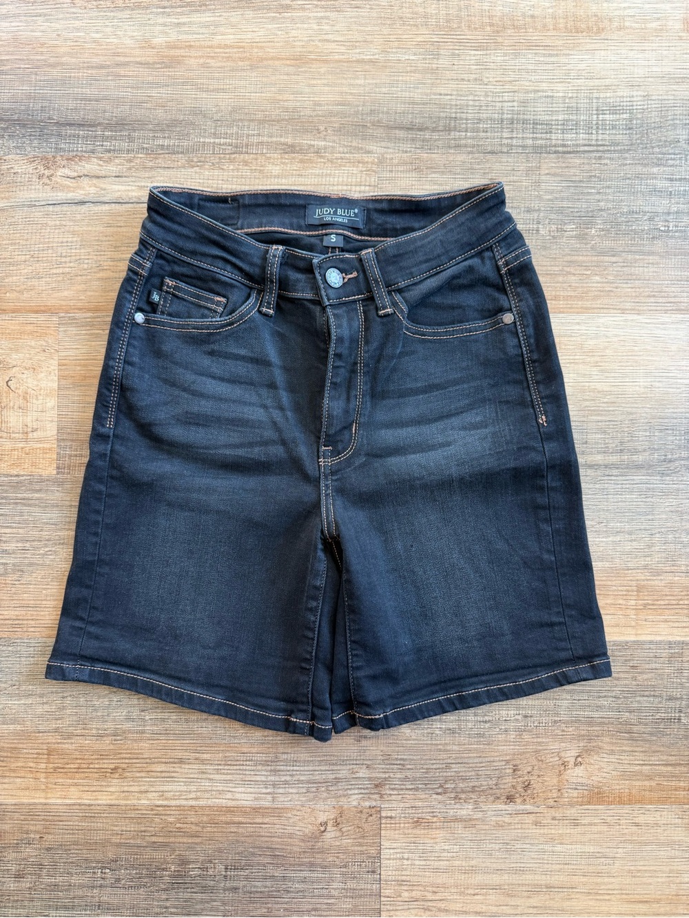 Judy Blue Women's Dark Wash Denim Shorts - Black Size S